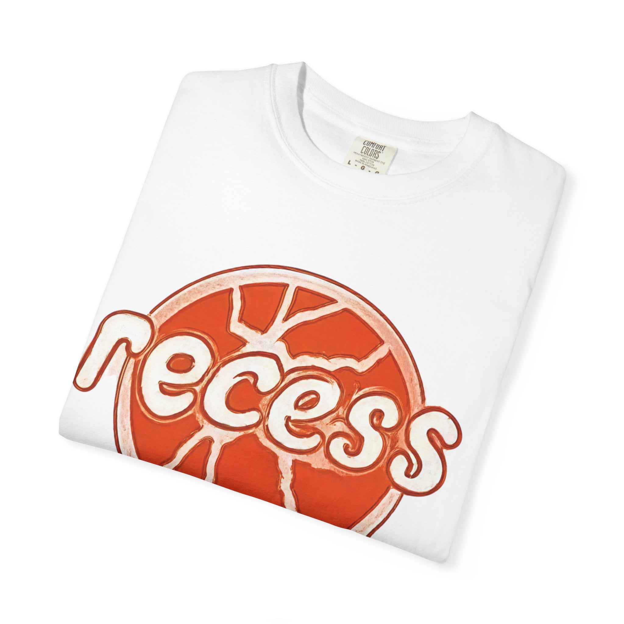 Recess Orange Basketball Logo T-Shirt | Retro Sports Graphic